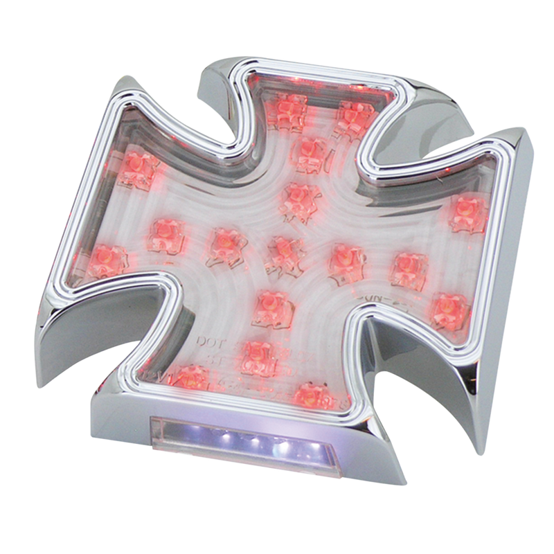 4 Inch Maltese Cross Clear Lens Led Tailight