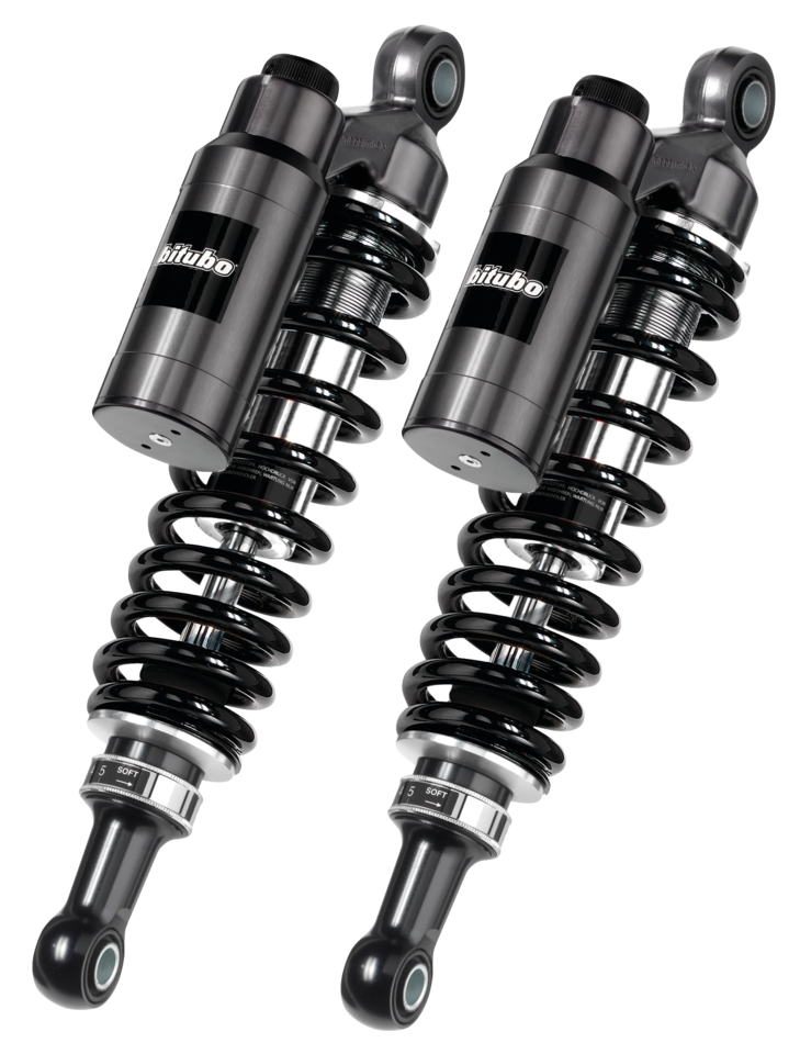 All Chrome / Black Shocks 13.75 Inch