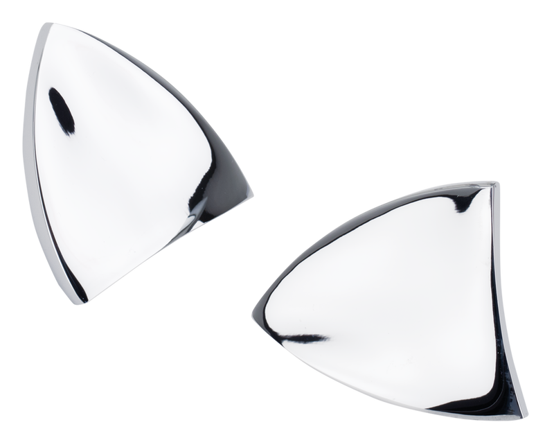 Mirror Block Off Plates For 1996-2013 Batwing Fairing Chrome Mirror Block Off Plates Flt96-13