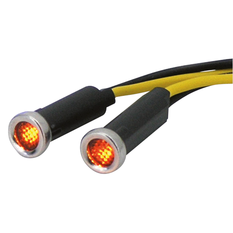 Led Indicator Light Amber Lens Stain