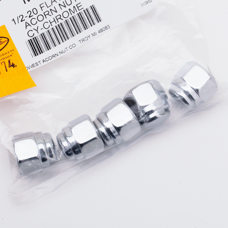1/2-20 Flat Top Acorn Style Nut Assortment - Pack Of 5