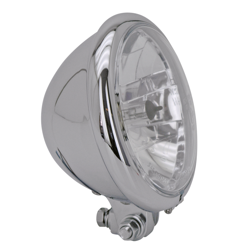 Classic 5.75 Inch Headlight All Chrome