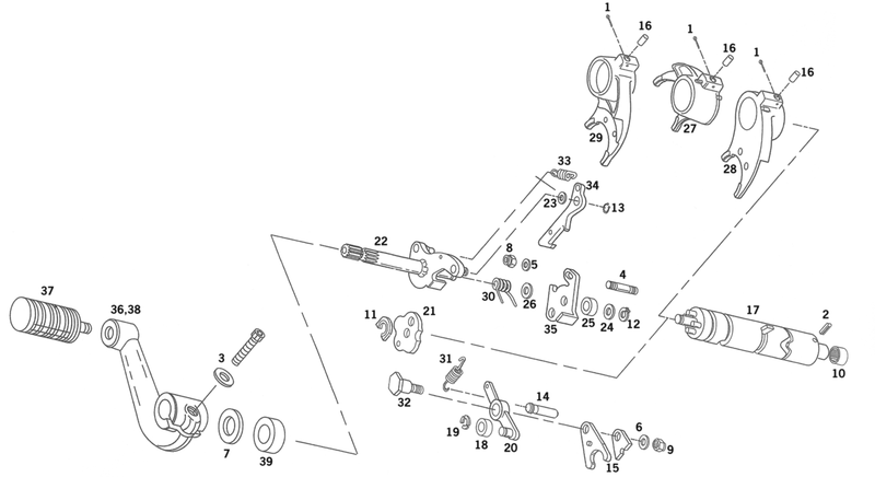 Shifter Parts For 1991-2003 Sportster Shifter Shaft XL91-03