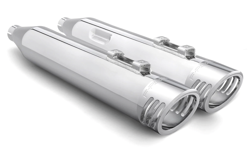 4 Inch Racing Slip-Ons Chrome/Chrome FLH/T17-UP