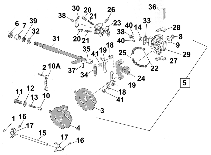 Shifter Parts For 1952-1956 K & 1957-1990 Sportster Pin Arm Support