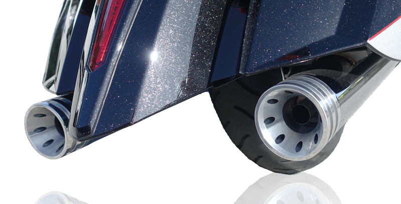 Twin Chrome Muffler Set D.100Mm D.Ring Cap Vi
