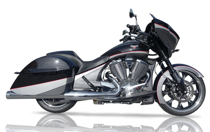 Twin Chrome Muffler Set D.100Mm D.Ring Cap Vi