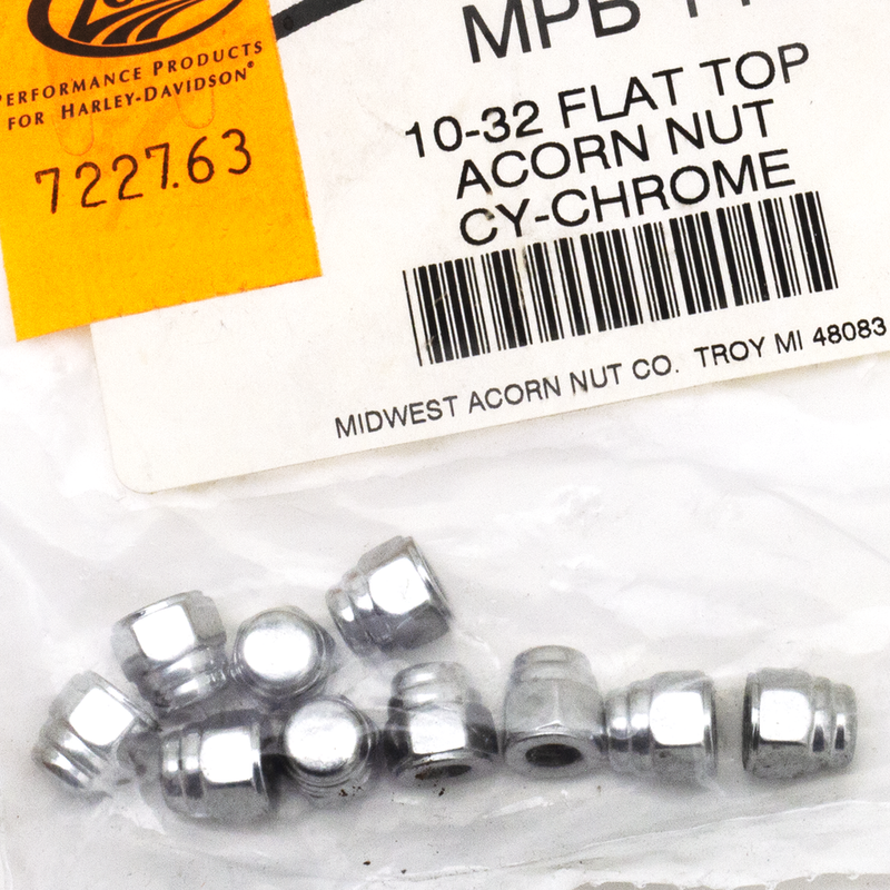 10-32 Flat Top Acorn Style Nut Assortment - Pack Of 10