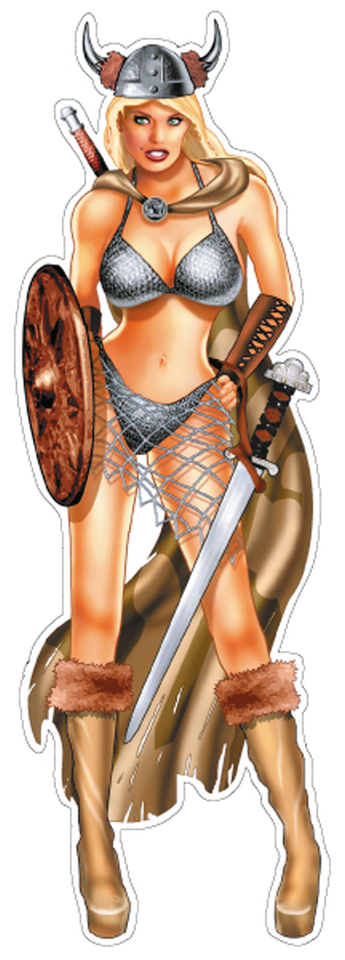 Viking Babe Decal 2.75 Inch X8.13 Inch