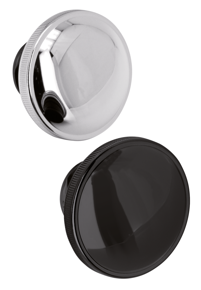 Black Gas Cap Vented 85-E18 Steel