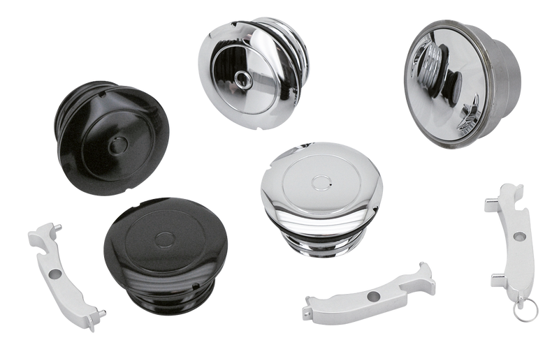 Chrome Screw-In Flush Mount Gas Cap W/Bung