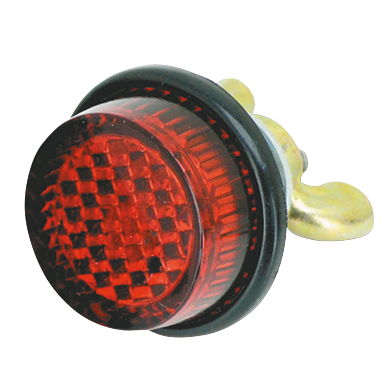 Red Bolt-On Round Reflector 20Mm