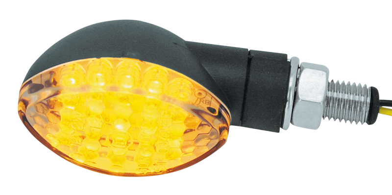 Black Led Turn Signals Clear Lens E-Approved