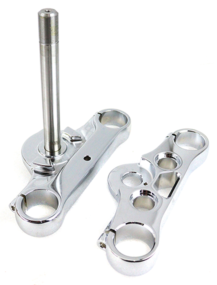 Stock Style Triple Tree Kits For 49Mm Forks Triple Tree Set 49Mm FXD06-07 Chrome