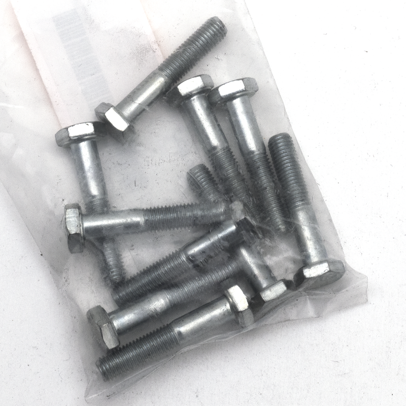 10Pck Hex Bolt 1/4-28X1-3/8 Inch Unf Zinc