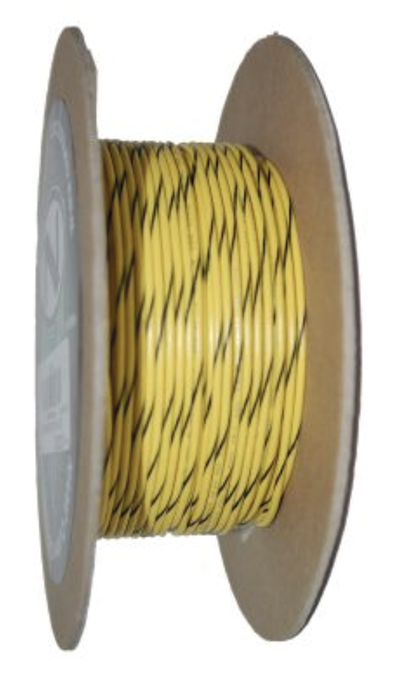 18-Gauge YellowithBlack Stripe 100 Spool Primary Wire