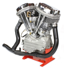 Headers For Panhead 2-1 Complete Exhaust Black Fl48-57