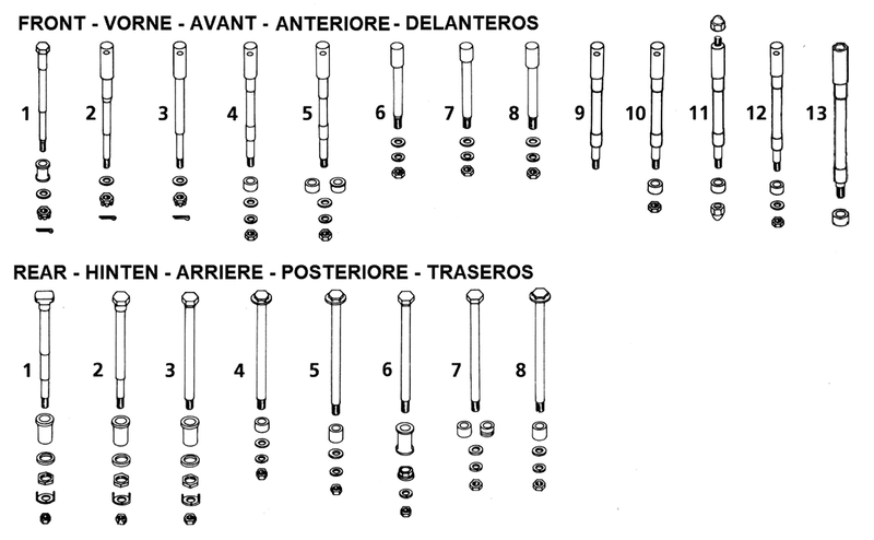 Rear Axle Hardware XL79-Up