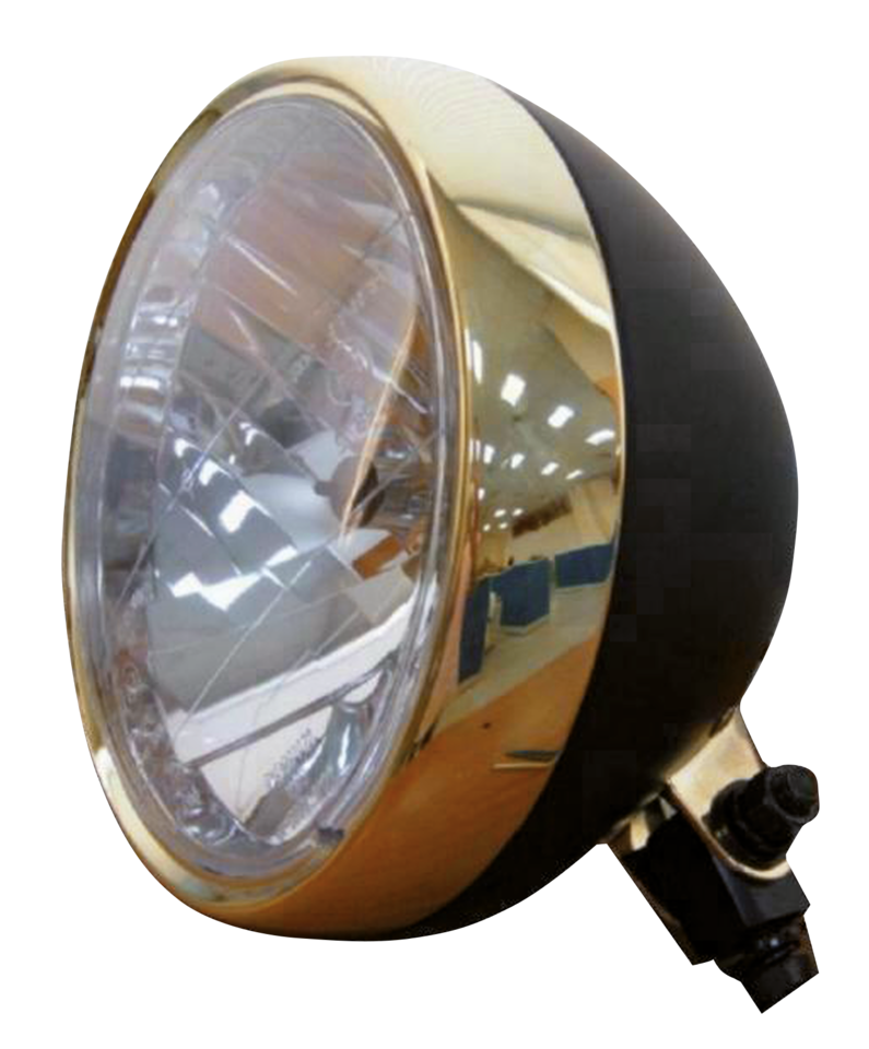 Classic 7 Inch Bullet Headlight Black & Bronze