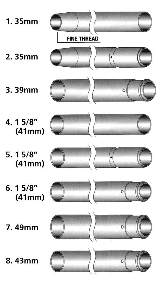 XL16-22 49Mm Fork Tubes 24.50 Inch Uc