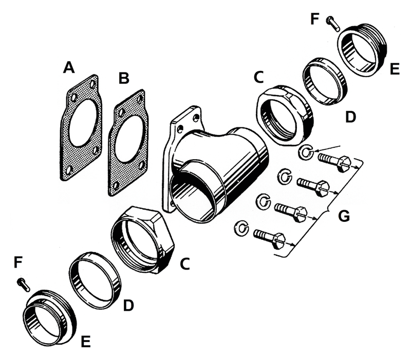 Manifold Parts For Knucklehead & Panhead Linkert Intake Manifold Kit Bt55-65