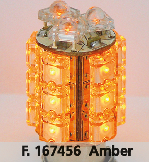 Single 360 Degr 18-Led Bulb Amber