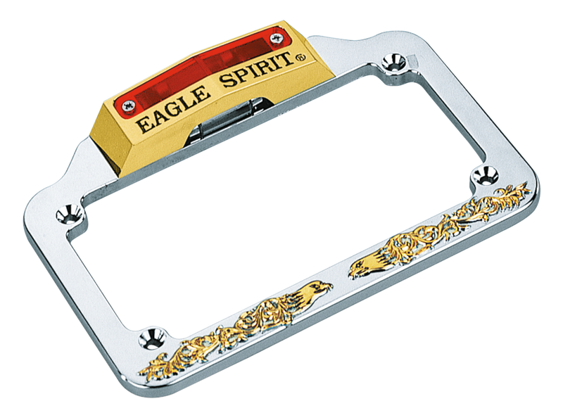 License Frame W/Lite Chrome/Gold