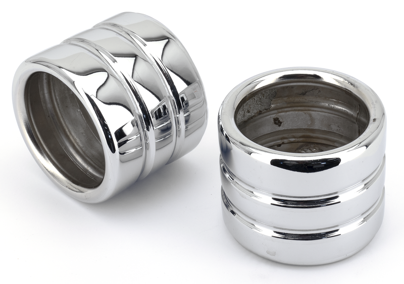 B073 Chrome 80 MM Striped Endcaps