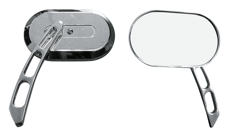 Hd Style Oval Mirror Pair Chrome
