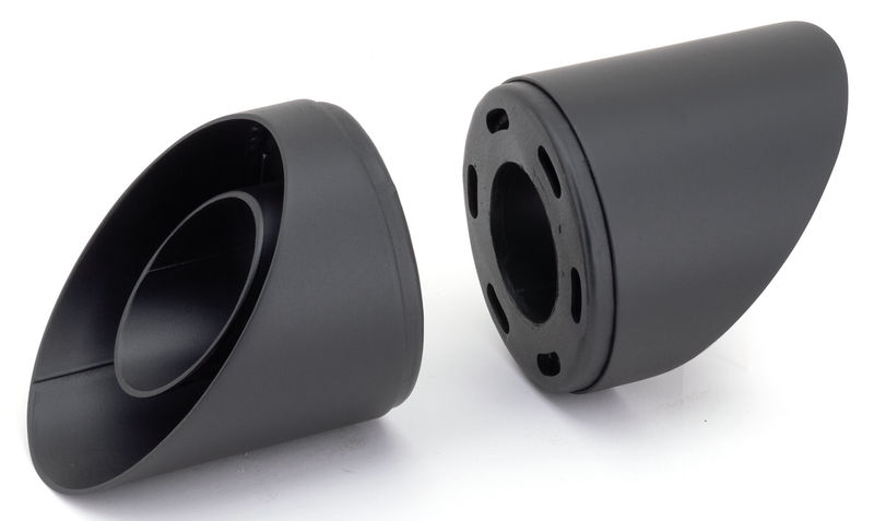 End Caps Race 90 Slash Cut Black