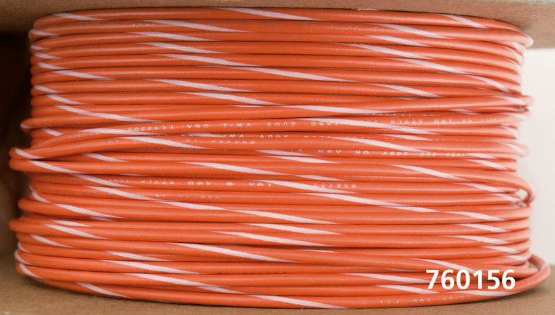 18-Gauge Orange/White Stripe 100 Spool Primary Wire