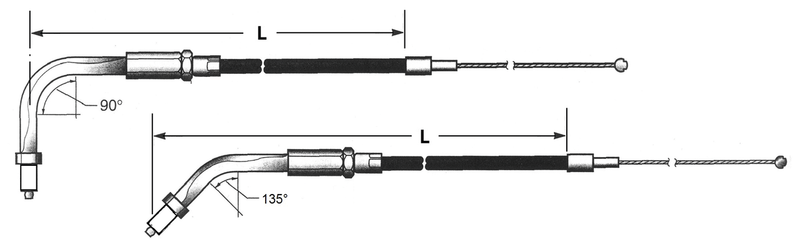 Black BT96 34 Inch 135 Degree Throttle