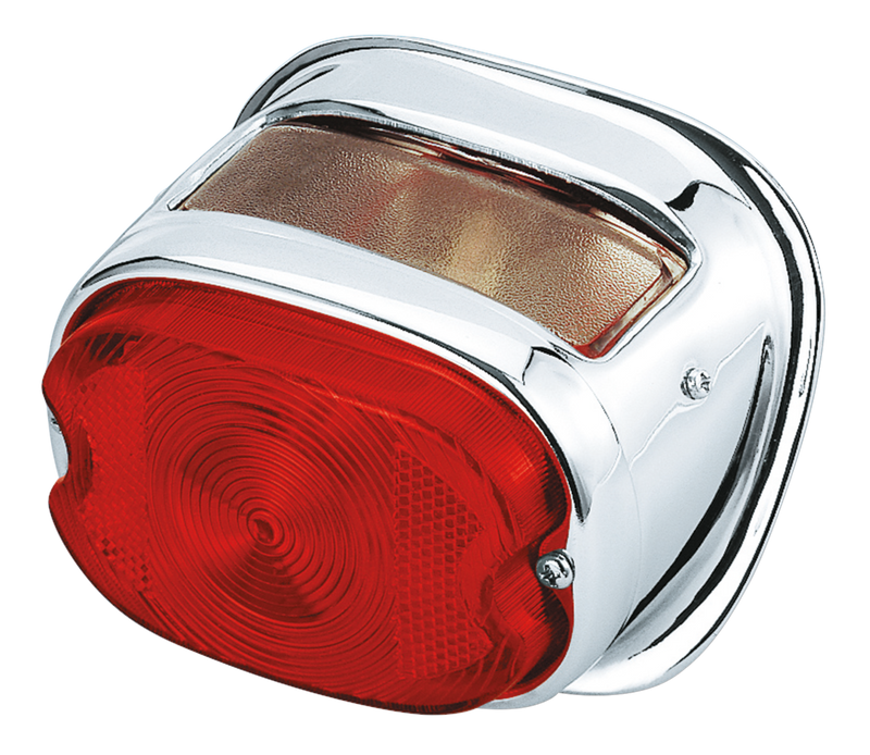 Taillight H-D Style 55-72 Chrome