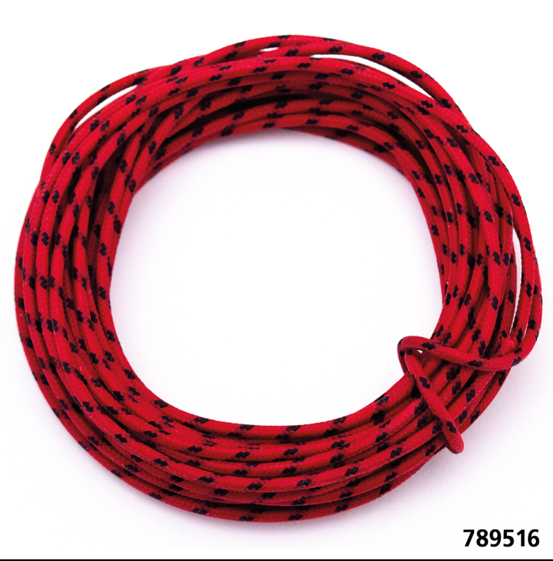 Old School Electrical Wire & Loom Cloth Covered Wire Red/Black 25Ft