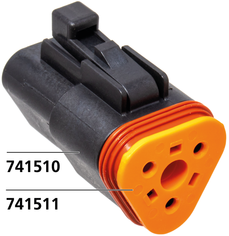 3 Pole Black Socket Housing