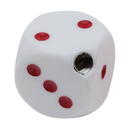 Dice Style Shifter Knob Dice Shifter Knob White W/ Red Dots