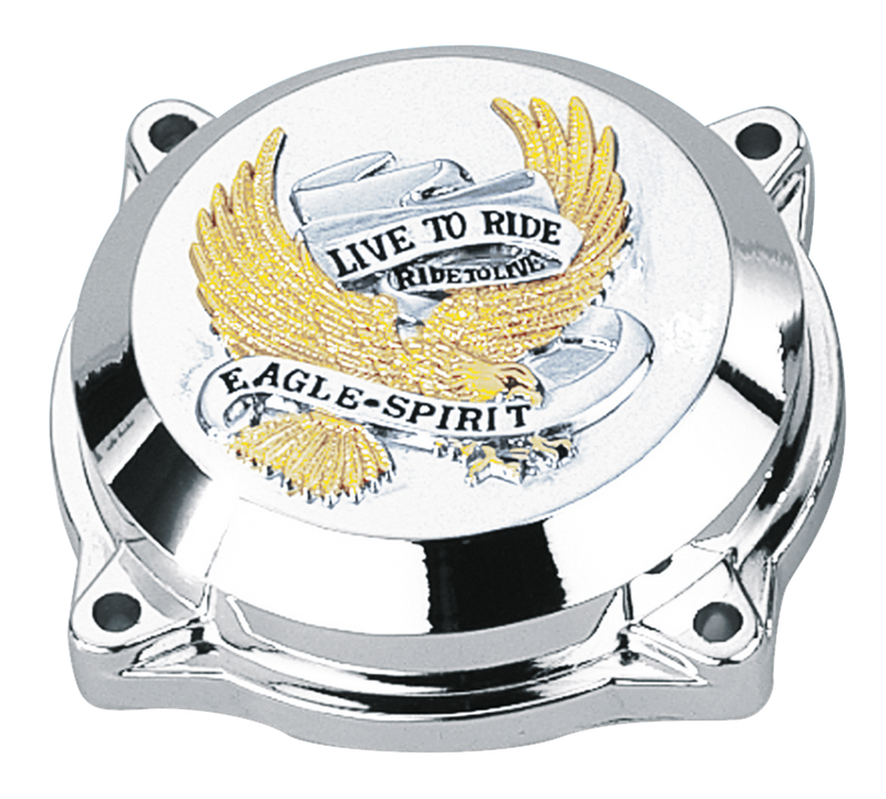 CV Carb Cover Eagle Spirit Gold/Chrome