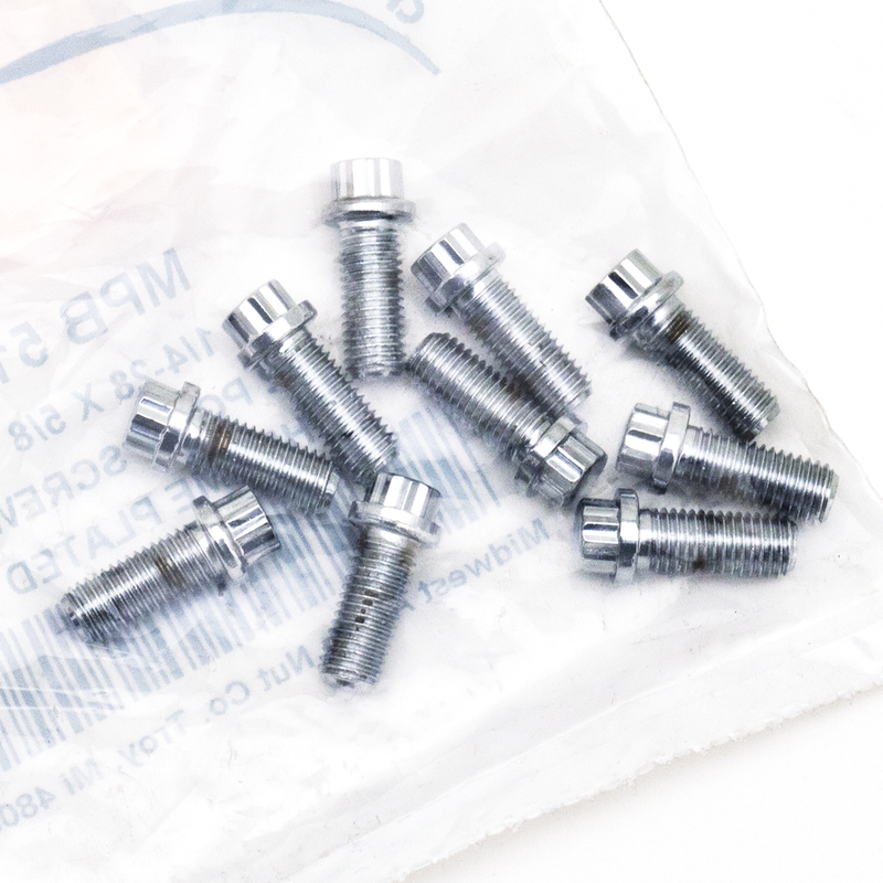 12-Point Screw 1/4-28x5/8 Inch UNF - Pack Of 10