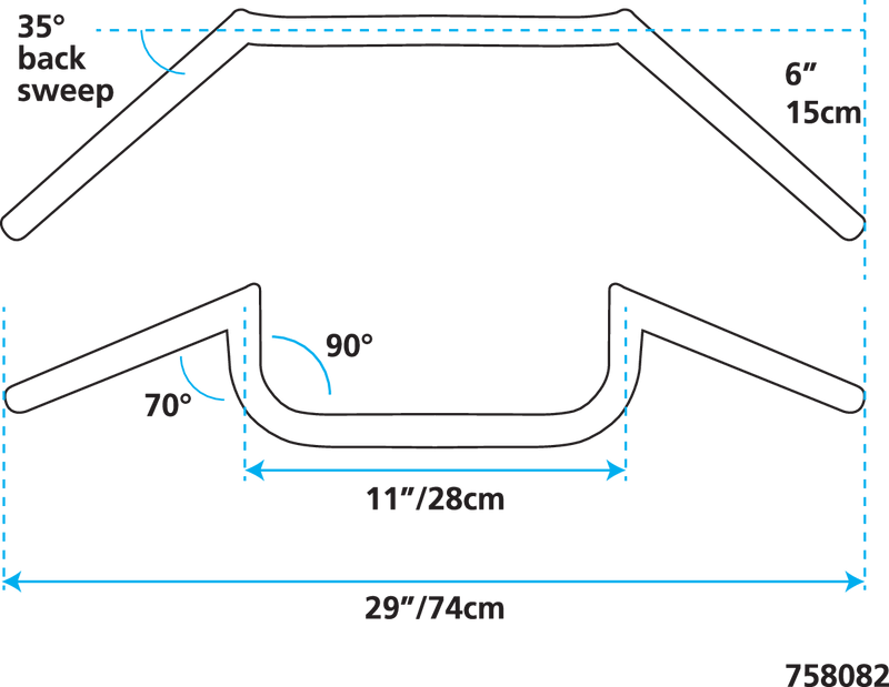 GZP Chrome Clubman Handlebar Non-Dimpled