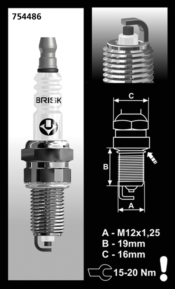 B12S Spark Plug Each