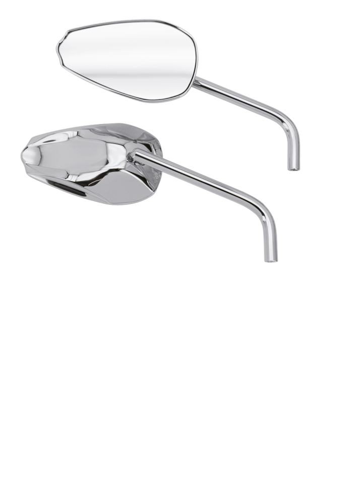 Cobra Mirror Set W/Round Stem Chrome
