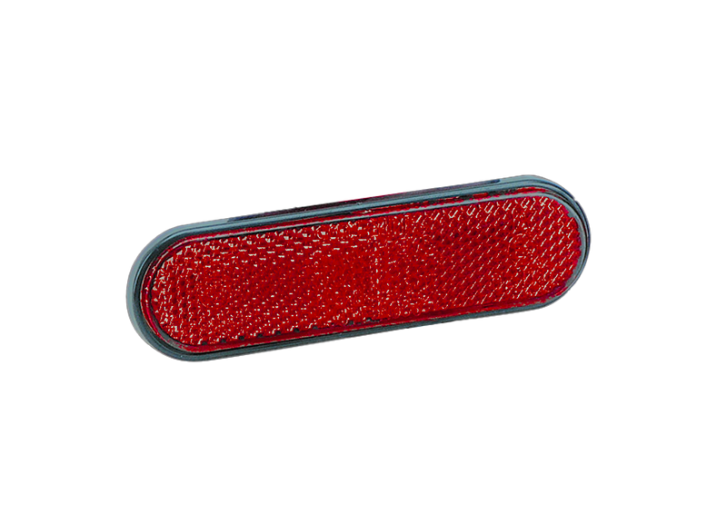 Small Oval Red Reflector With E-Approved