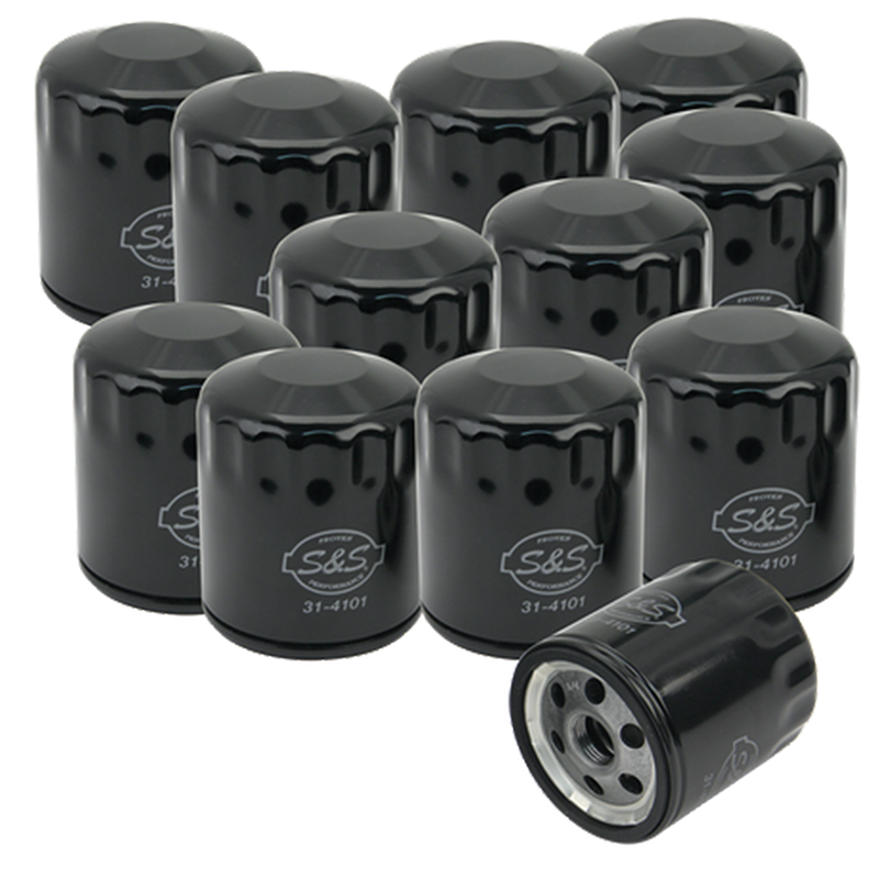 12 Pack S&S Oil Filter Black Bt84-99