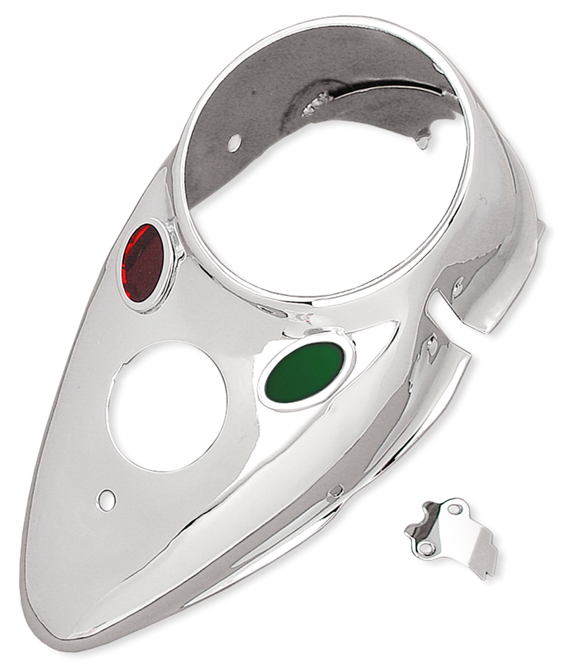 Instrument Panel 1937-1946 Chr Cat Eye Dash Cover With Lenses