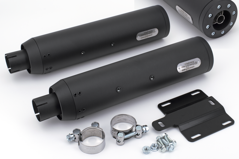 Twin Dark Muffler Set D. 90Mm Chubby Scout
