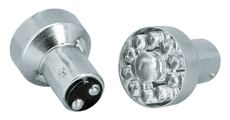 Clear Led Bulb Dual 12V Bay15D