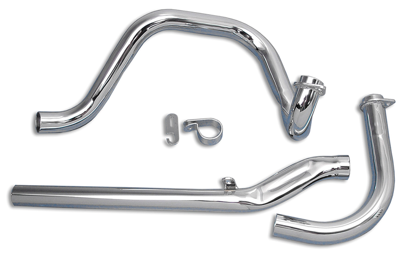 True Dual Headers For Panhead & Shovelhead Chr Shovelhead 66-69 Cross Over Headers