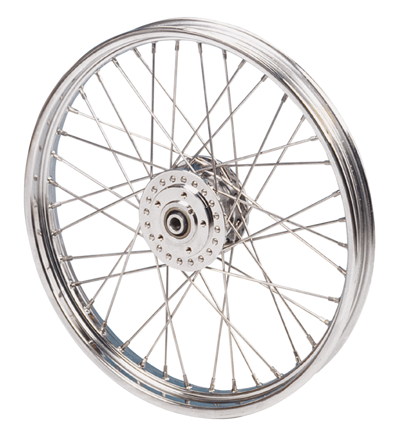 Front Wheel Assemblies For 2000 And Later Sportster & Dyna With Rolled Edge Rim 2.15X21 Fr Wheel XL00-04* Inox Spokes