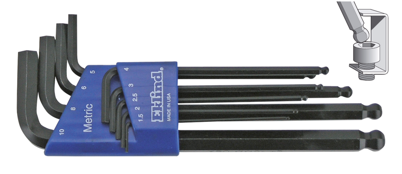9 Piece Metric Ball Hex L Key Set