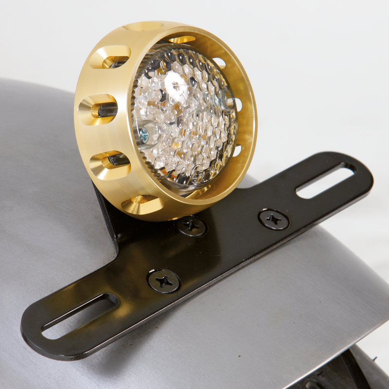 Brass RII Led Taillight W/License Bracket